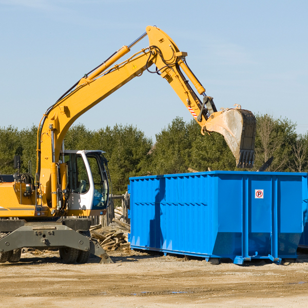 are there any restrictions on where a residential dumpster can be placed in Fox Crossing